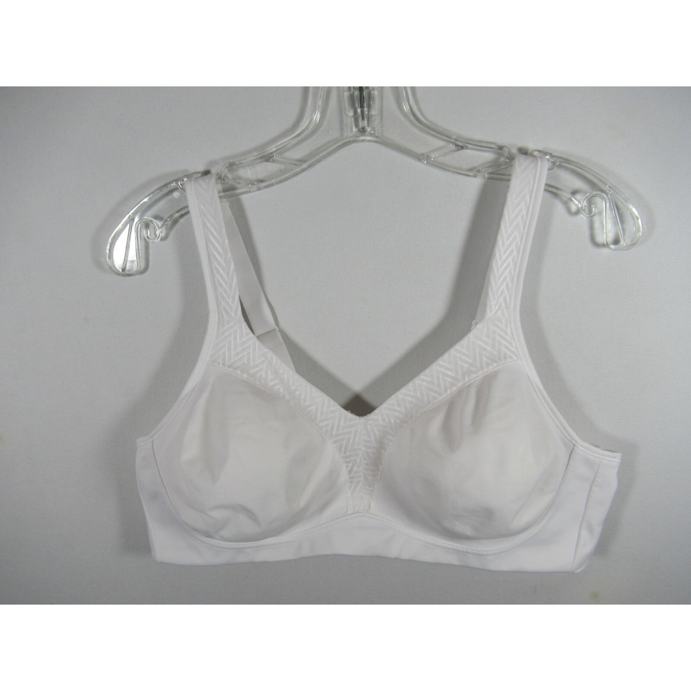 Playtex 18-Hour Bounce Control Bra 42C White Wireless Unpadded 4699